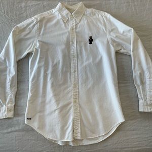 White Polo Ralph Lauren Bear Oxford Shirt